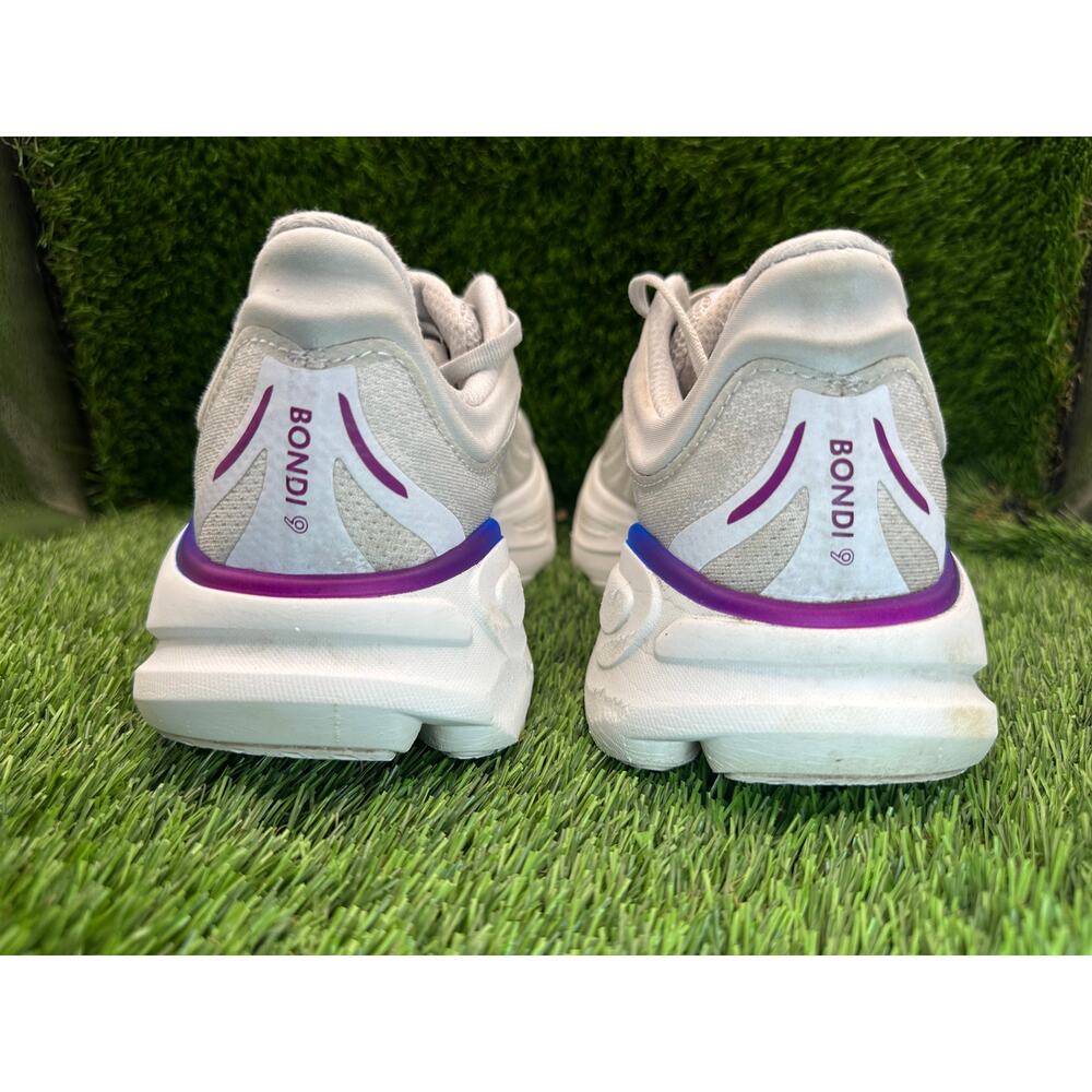 Hoka One One Bondi 9 1162012-CYWH Athletic Sneaker Women's 8.5B White Knit Gym - Picture 5 of 12